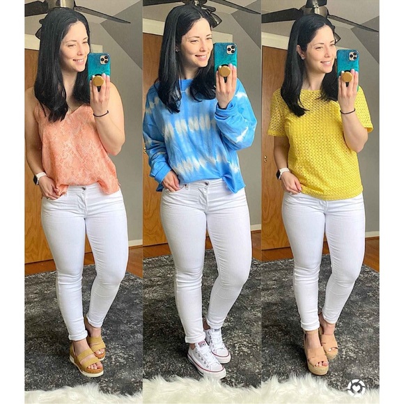 Levi Denim Jeans White Mid Rise Skinny Ankle NWT - Picture 4 of 4